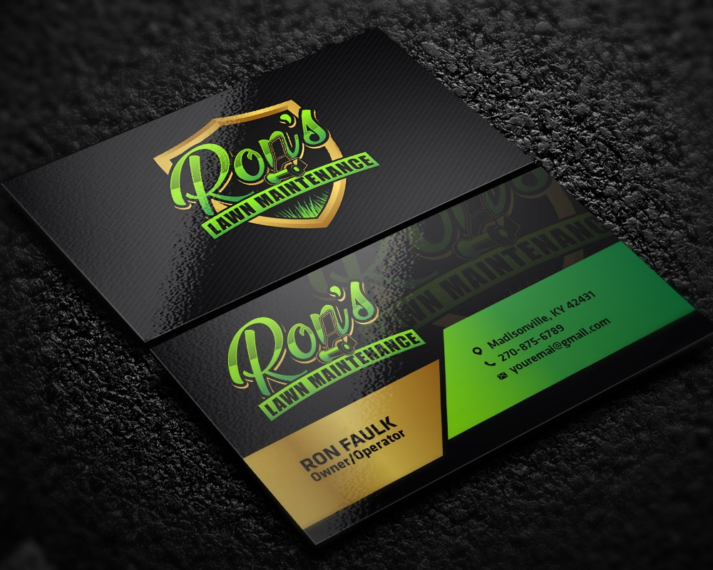 Ron’s Lawn Maintenance  logo design by scriotx