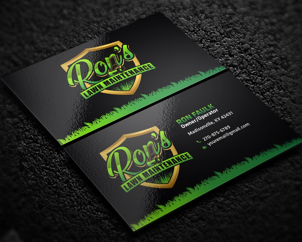 Ron’s Lawn Maintenance  logo design by scriotx
