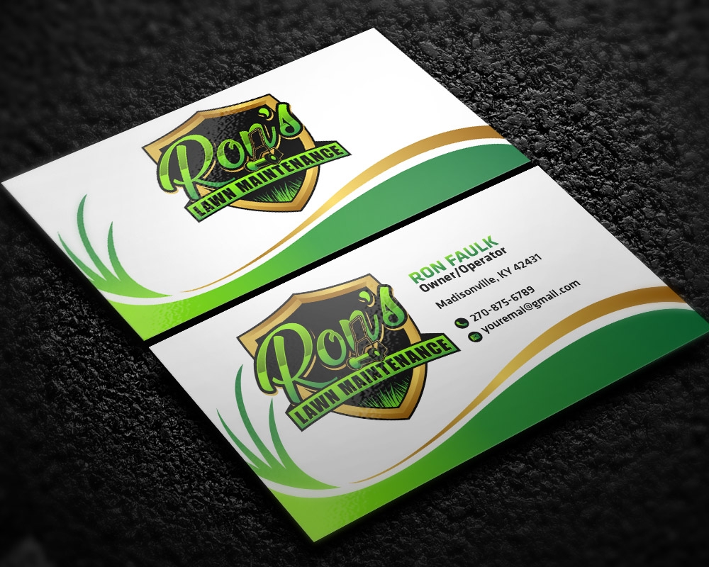 Ron’s Lawn Maintenance  logo design by scriotx