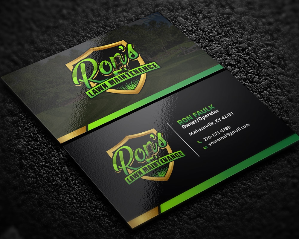 Ron’s Lawn Maintenance  logo design by scriotx