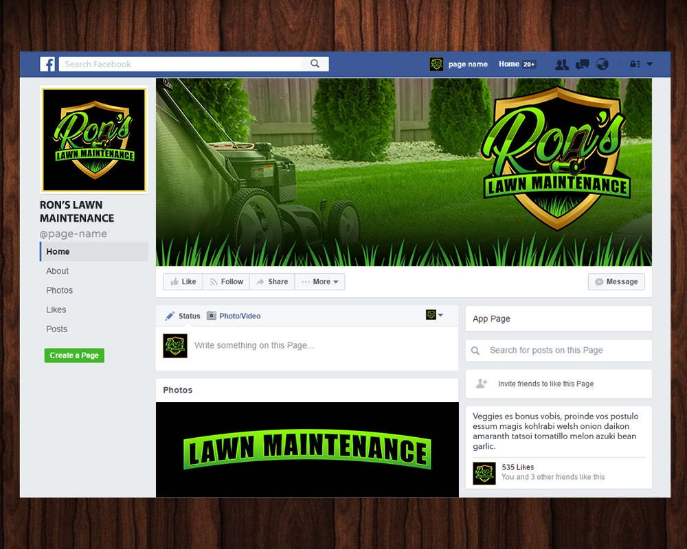 Ron’s Lawn Maintenance  logo design by MastersDesigns