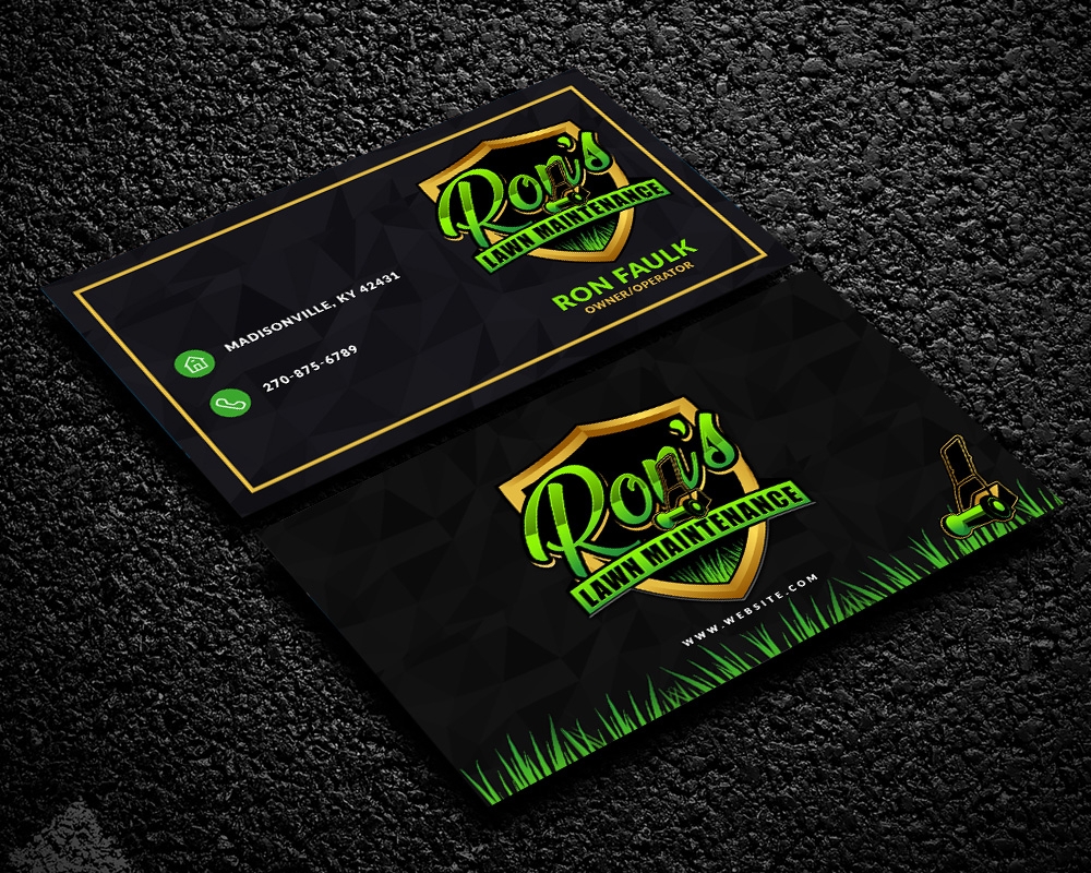 Ron’s Lawn Maintenance  logo design by MastersDesigns