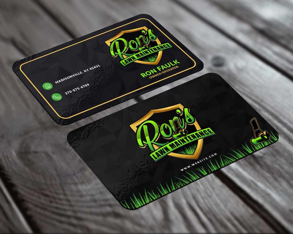 Ron’s Lawn Maintenance  logo design by MastersDesigns