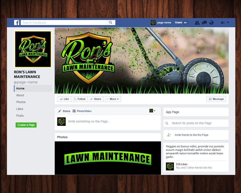 Ron’s Lawn Maintenance  logo design by MastersDesigns