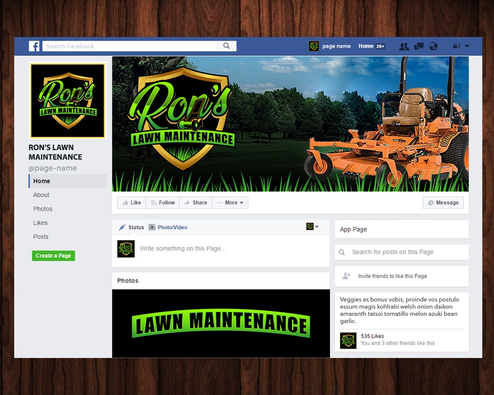 Ron’s Lawn Maintenance  logo design by MastersDesigns