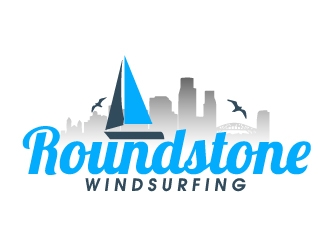 Roundstone Windsurfing logo design by ElonStark
