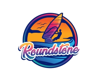 Roundstone Windsurfing logo design by MarkindDesign