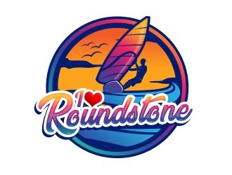 Roundstone Windsurfing logo design by MarkindDesign