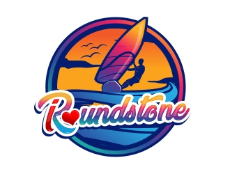 Roundstone Windsurfing logo design by MarkindDesign