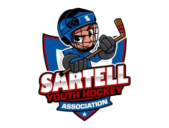 Sartell Youth Hockey Association logo design by Aelius