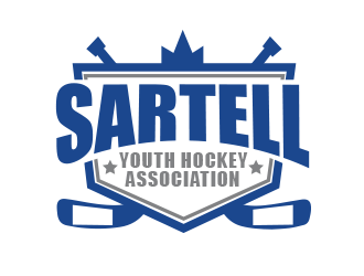 Sartell Youth Hockey Association logo design by BeDesign