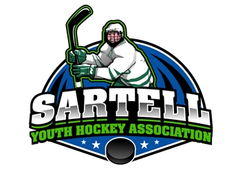 Sartell Youth Hockey Association logo design by DreamLogoDesign