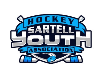 Sartell Youth Hockey Association logo design by DesignPal