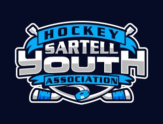 Sartell Youth Hockey Association logo design by DesignPal