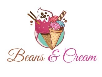 Beans & Cream logo design by shravya