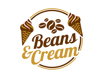 Beans & Cream logo design by haze