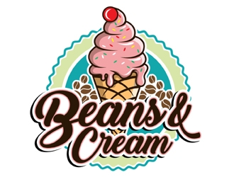 Beans & Cream logo design by MAXR