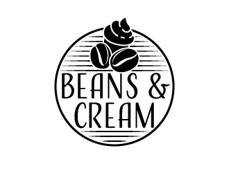 Beans & Cream logo design by LogOExperT