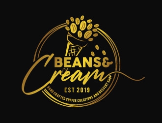 Beans & Cream logo design by REDCROW