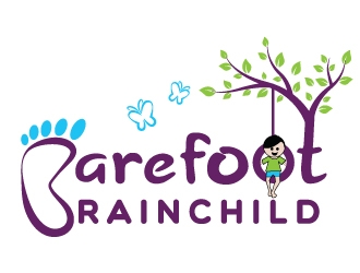 Barefoot Brainchild logo design by MonkDesign