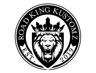 Road King Kustomz logo design by DreamLogoDesign