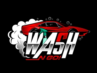 WASH N GO! logo design by DreamLogoDesign
