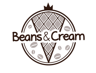 Beans & Cream logo design by BeDesign