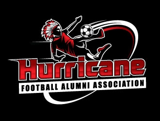 Hurricane Football Alumni Association  logo design by invento