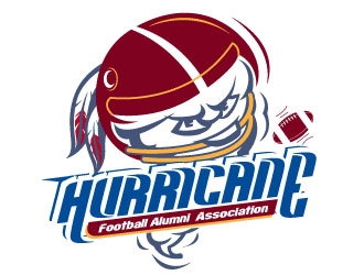 Hurricane Football Alumni Association  logo design by Suvendu