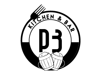P3 Kitchen & Bar logo design by axel182