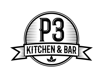 P3 Kitchen & Bar logo design by done