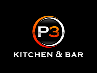 P3 Kitchen & Bar logo design by ubai popi