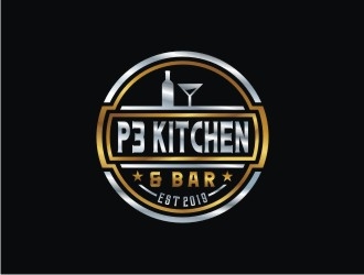 P3 Kitchen & Bar logo design by bricton