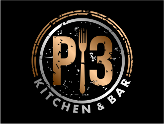 P3 Kitchen & Bar logo design by cintoko
