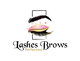 Lashes Brows Perfection logo design by Krafty