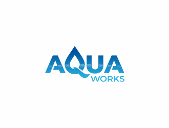 Aqua Works logo design by mutafailan