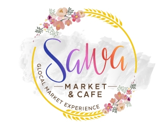 Sawa Market & Cafe  logo design by REDCROW