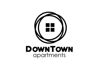 DownTown Apartments logo design by serprimero