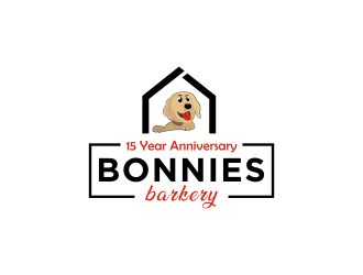 Bonnies Barkery 15 Year Anniversary logo design by kaylee