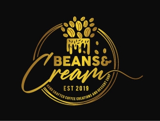 Beans & Cream logo design by REDCROW