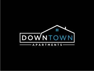 DownTown Apartments logo design by bricton