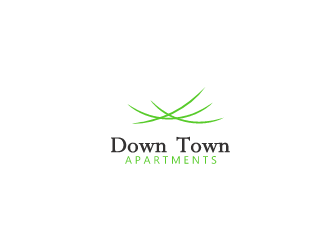 DownTown Apartments logo design by mazbetdesign