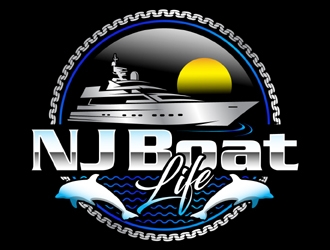 NJ Boat Life  logo design by MAXR