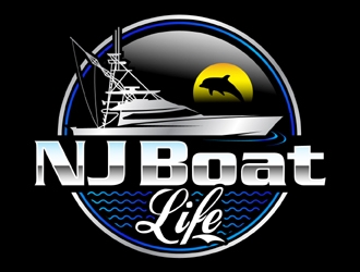 NJ Boat Life  logo design by MAXR