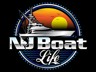NJ Boat Life  logo design by MAXR