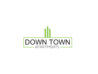 DownTown Apartments logo design by mazbetdesign