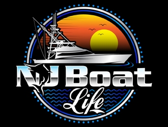 NJ Boat Life  logo design by MAXR