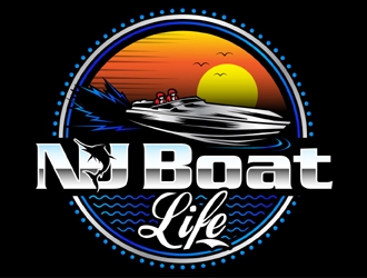 NJ Boat Life  logo design by MAXR