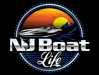 NJ Boat Life  logo design by MAXR
