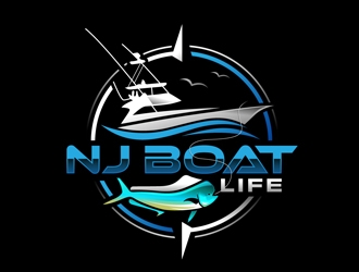NJ Boat Life  logo design by DreamLogoDesign